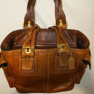 Vintage COACH w/ Soho Braided Leather Designer Tote...Rare Model